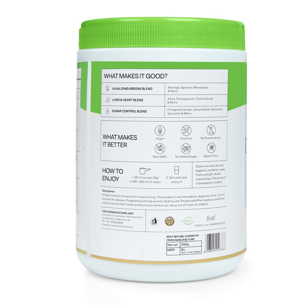 OZiva Superfood Greens & Herbs | Swadesiicart