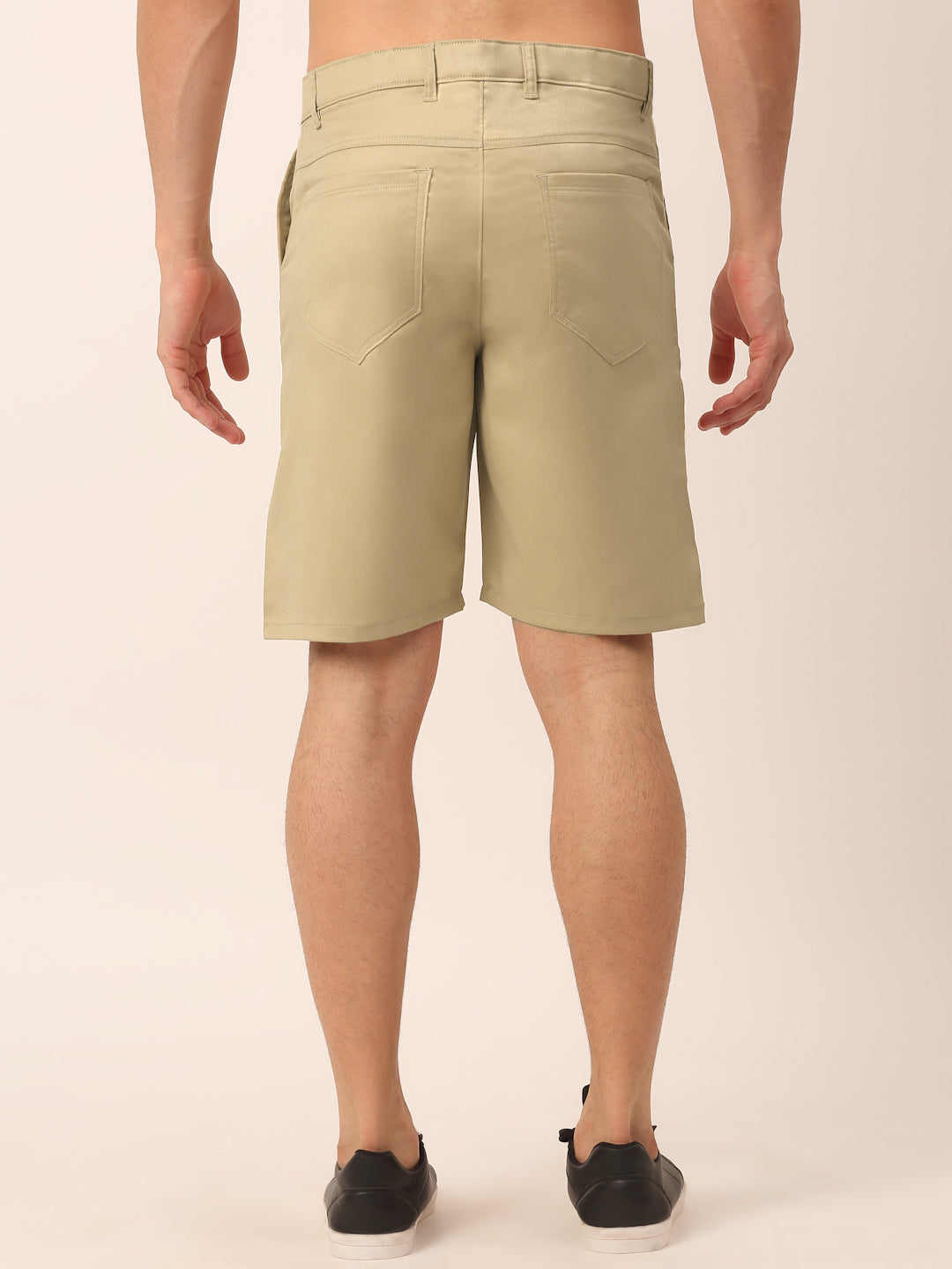 Jainish Men's Casual Cotton Solid Shorts ( SGP 153 Beige ) - Swadesiicart