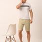 Jainish Men's Casual Cotton Solid Shorts ( SGP 153 Beige ) - Swadesiicart