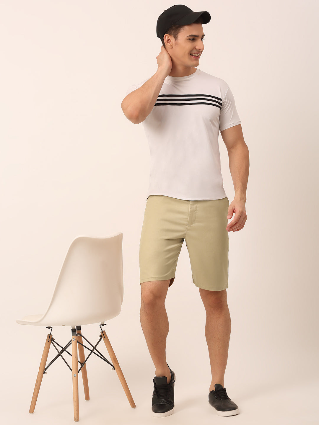 Jainish Men's Casual Cotton Solid Shorts ( SGP 153 Beige ) - Swadesiicart