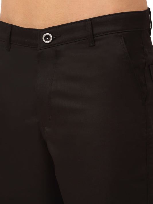 Jainish Men's Casual Cotton Solid Shorts ( SGP 153 Black ) - Swadesiicart
