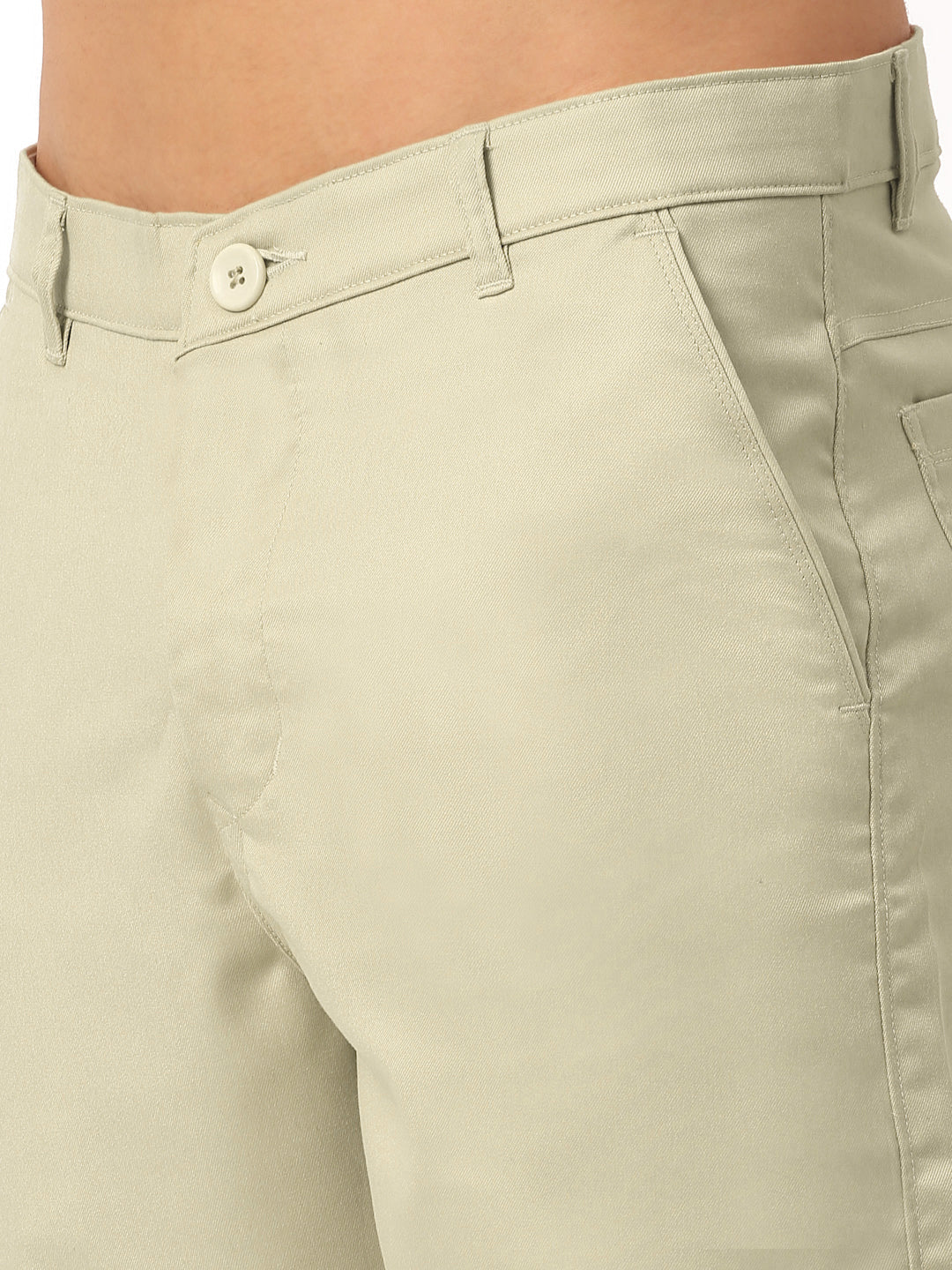 Jainish Men's Casual Cotton Solid Shorts ( SGP 153 Cream ) - Swadesiicart