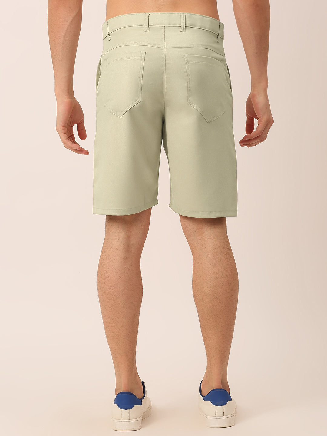 Jainish Men's Casual Cotton Solid Shorts ( SGP 153 Cream ) - Swadesiicart