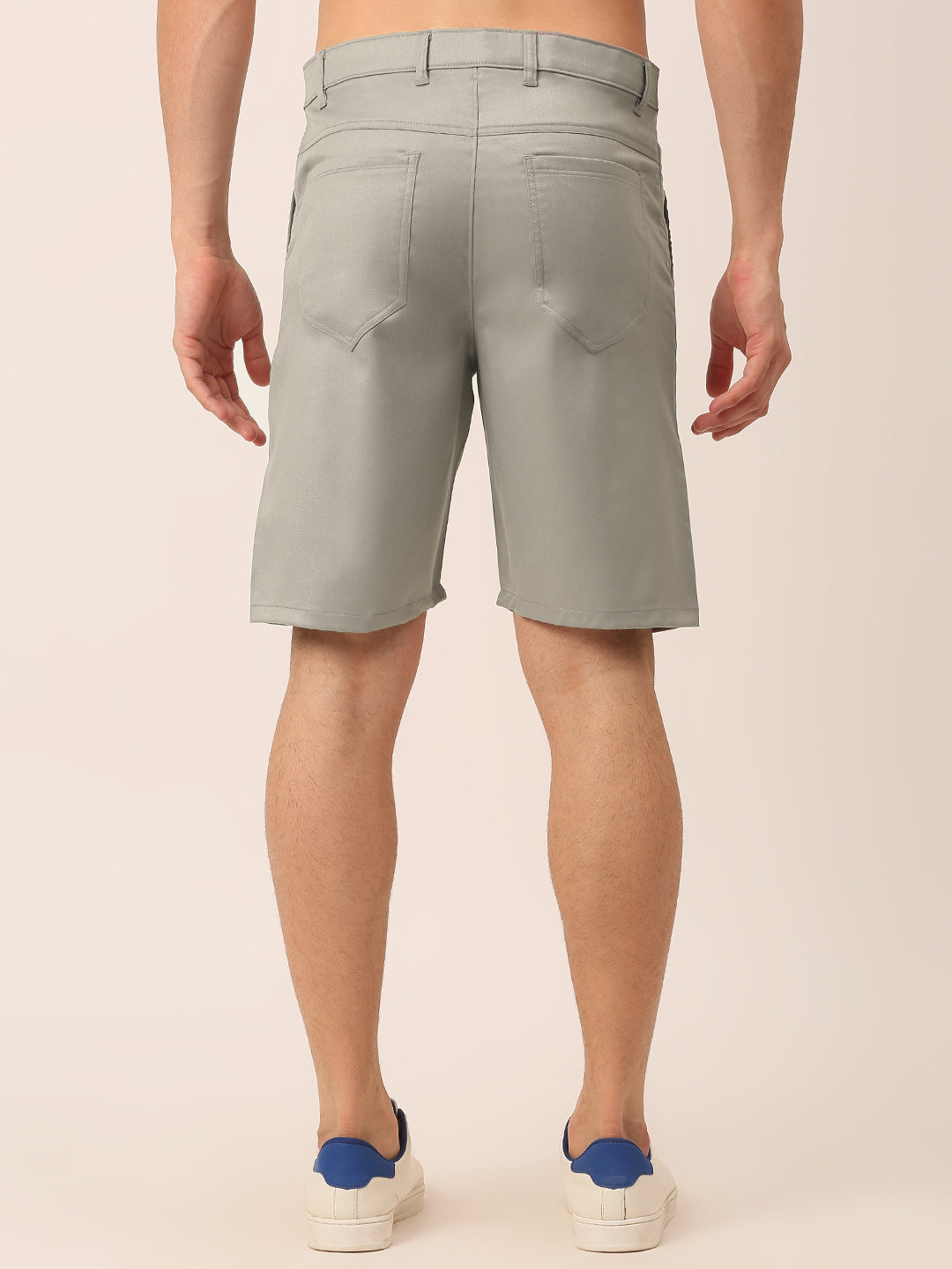 Jainish Men's Casual Cotton Solid Shorts ( SGP 153 Light-Grey ) - Swadesiicart