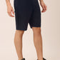 Jainish Men's Casual Cotton Solid Shorts ( SGP 153 Navy ) - Swadesiicart