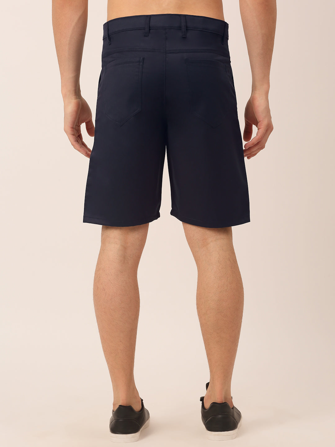 Jainish Men's Casual Cotton Solid Shorts ( SGP 153 Navy ) - Swadesiicart