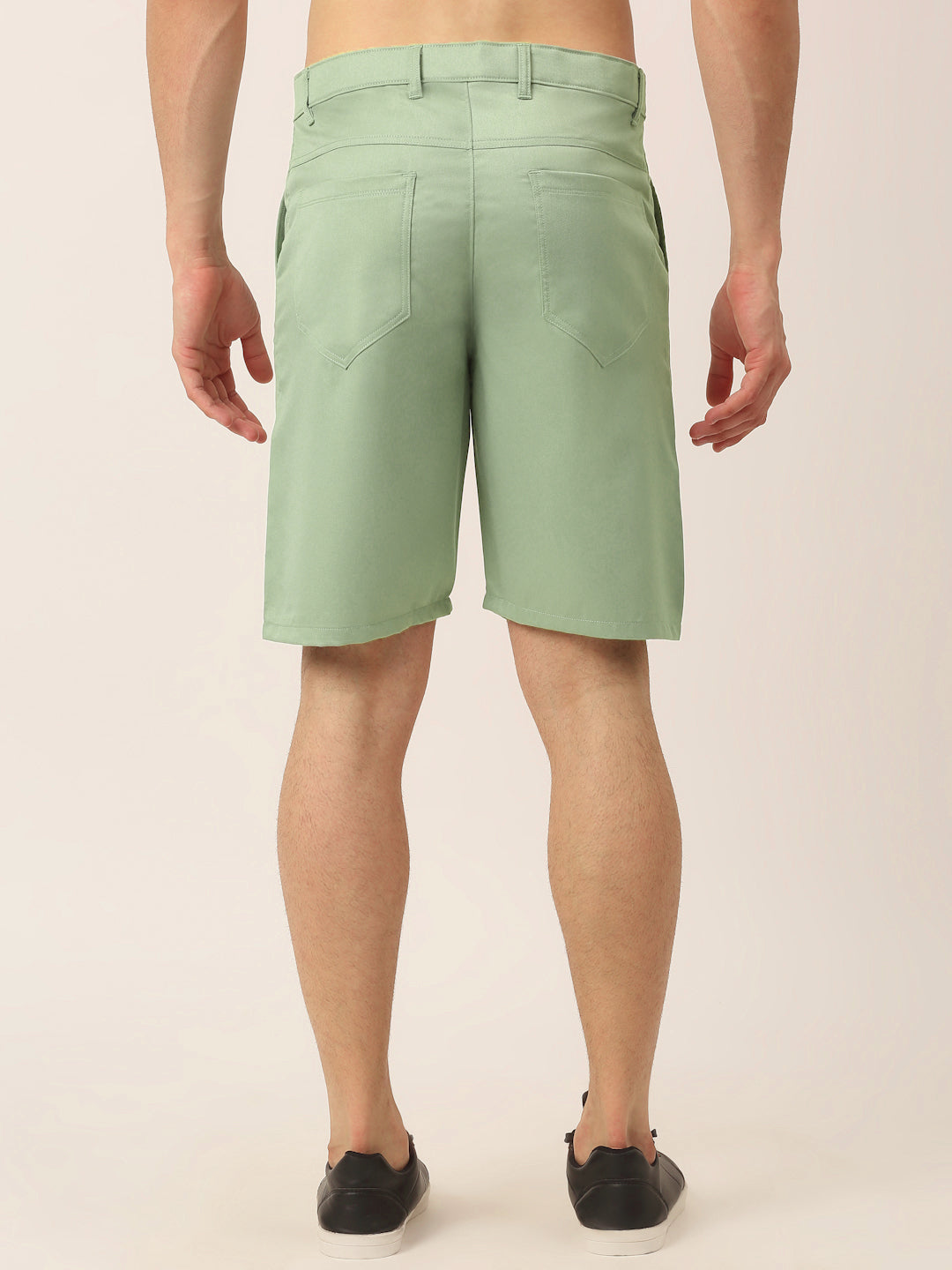 Jainish Men's Casual Cotton Solid Shorts ( SGP 153 Pista-Green ) - Swadesiicart