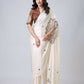 Vastranavya Ivory Mandala Print Free Hand Ready to Wear Saree | Swadesiicart