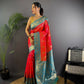 Joban Fashion Turquoise Butti Banarasi Silk Sarees | Swadesiicart