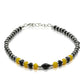 Priyaasi Women Classic Black & Yellow Beaded Sterling Silver Bracelet - Swadesiicart