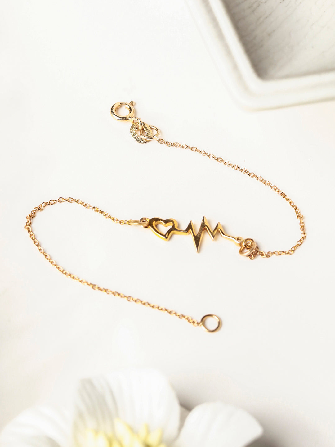 Priyaasi Women Rose Gold Heartbeat Sterling Silver Bracelet - Noz2Toz
