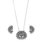 Priyaasi Women Oxidised Silver Peacock Jewellery Set - Swadesiicart