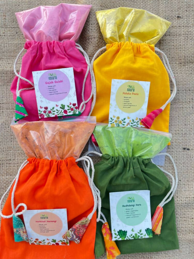 Shuddh Natural Ubtan Based Herbal Gulal | Ayurvedic Thandai Powder | Holi Gift Hamper | Swadesiicart