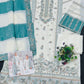 Anaita White Silk Suit with Embroidery & Khatli Work