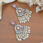 Jewel City Handcrafted Multicolor Kundan Pearl Chandbali Earrings | Traditional Ethnic Gold-Plated Indian Jewelry | Swadesiicart