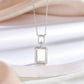 Cauer Elegant 14K White Gold Plated Moissanite Pendant Necklace | Swadesiicart
