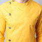 Even Apparels Yellow Pure Cotton Sherwani Kurta With Asymetrical Cut | Swadesiicart