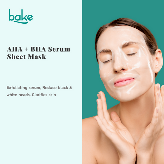 Bake AHA + BHA Serum Sheet Mask | Swadesiicart