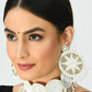 Mominos Fashion Johar Kamal Handicraft Off White/Golden Pearls Necklace with Earrings For Women - Swadesiicart