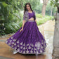 Lorenvalley Pure Chinnon With Rich Embroidered Sequins Work Lehenga Choli with Koti | Swadesiicart