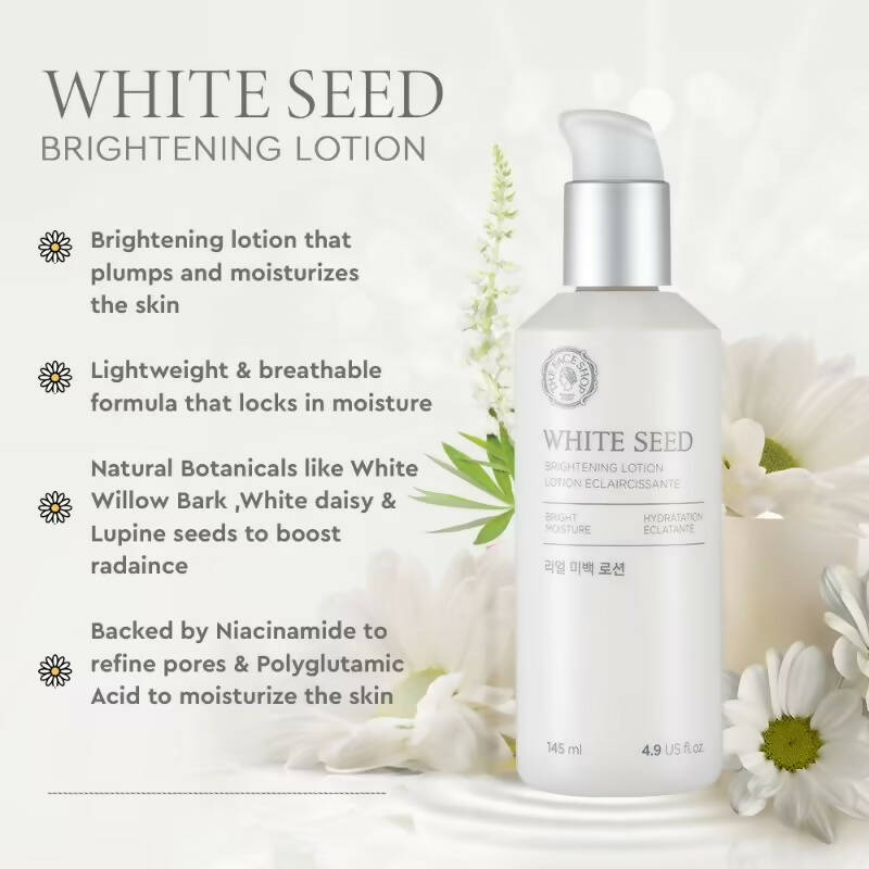 The Face Shop White Seed Brightening Lotion - Korean Skincare | Swadesiicart