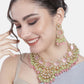Noor Pink Polki Kundan Neckpiece - Wahe Jewels - Swadesiicart
