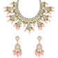 Saanvi Pink Polki Kundan Neckpiece - Wahe Jewels - Swadesiicart