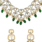 Taapsee Green Polki Kundan Neckpiece - Wahe Jewels - Swadesiicart