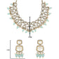 Taapsee Turquoise Polki Kundan Neckpiece - Wahe Jewels - Swadesiicart