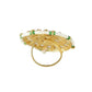 NVR Women's Traditional Kundan Meenakari Gold-Polished Ajustable Finger Ring | Swadesiicart