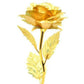 Tied Ribbons Gold-Polished Artificial Rose Flower With Box - Valentine's Day Gifts | Swadesiicart