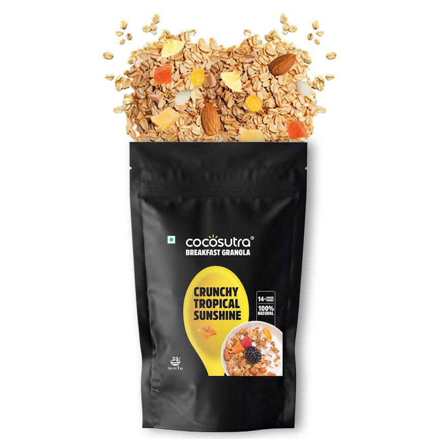 Cocosutra Crunchy Tropical Sunshine Breakfast Granola - Swadesiicart