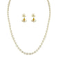 J Pearls 1 Line Oval Pearl Necklace - Real Pearl Jewelry | Swadesiicart