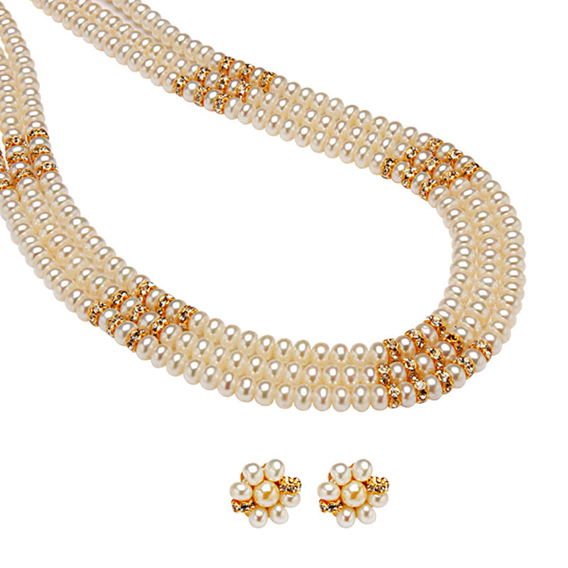 J Pearls Wonder Pearl Necklace - Real Pearl Jewelry | Swadesiicart