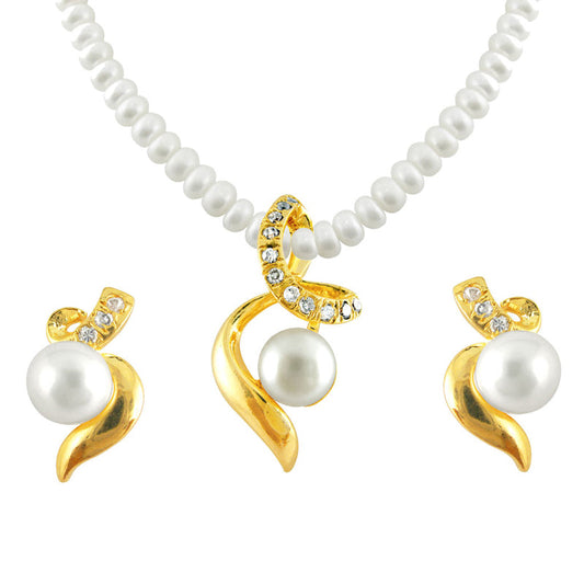 J Pearls Aabha Pearl Pendent Set - Real Pearl Jewelry - J Pearls