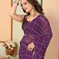 Purple Georgette Designer Printed Ready To Wear Saree - Elite | Swadesiicart