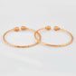 VOJ Stainless Steel Gold-Polished Bangle Set (Pack of 2) - Swadesiicart