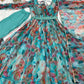 Lorenvalley Fashion Women Tabby Organza Silk Fully Flair Kali Pattern Anarkali Pant With Dupatta Set - Blue | Swadesiicart