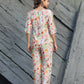 Women's Partywear Designer White & Multi Muslin co-ord set - Stylishta - Swadesiicart