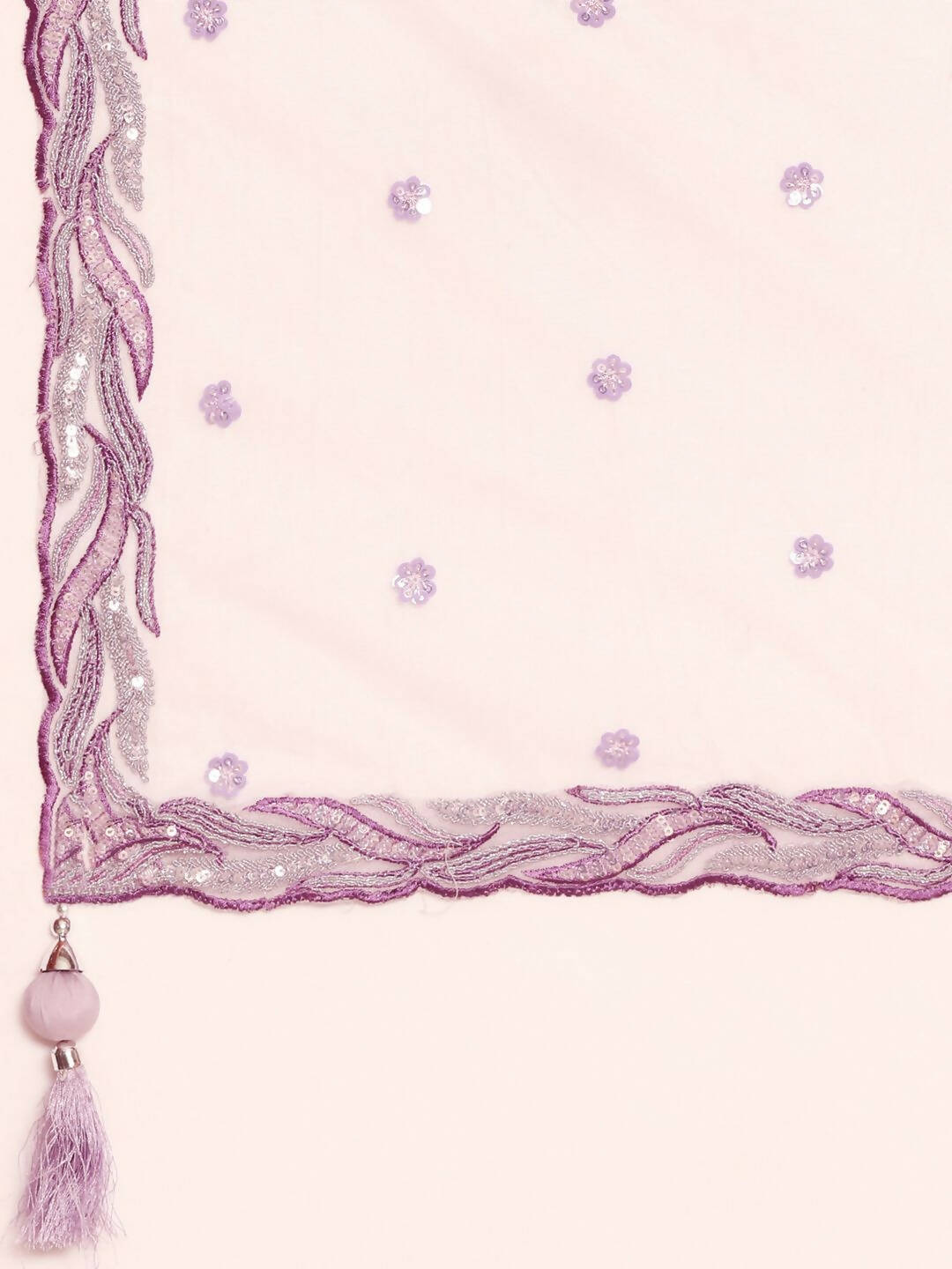House of Panchhi Lavender Net Sequins and Zarkan embroidery Lehenga choli & Dupatta | Swadesiicart