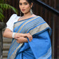 Beatitude Blue Cotton Handloom Saree
