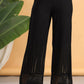 Juniper Women Black Rayon Woven Design Flared Palazzo | Swadesiicart