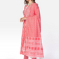 NOZ2TOZ Women Pink Anarkali Cotton Kurta With Pant & Dupatta (3pcs Set) - Swadesiicart