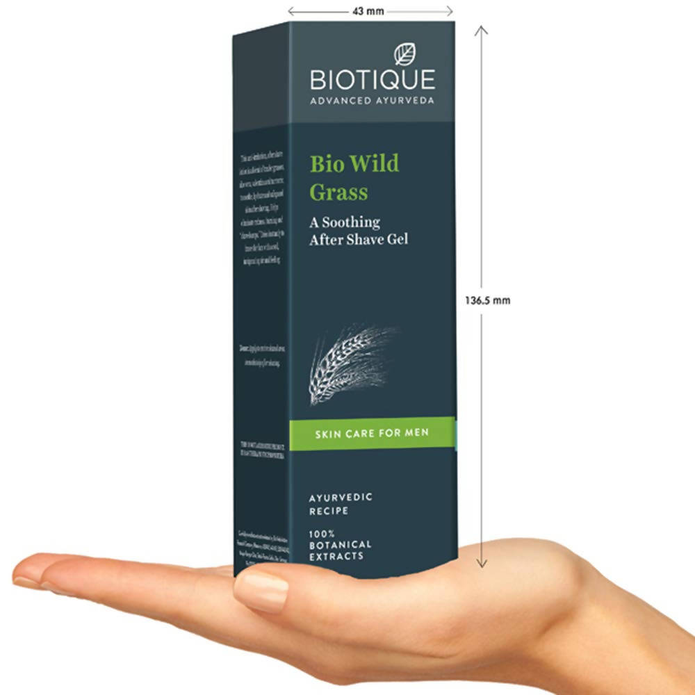 Biotique Bio Wild Grass A Soothing After Shave Gel For Men - Swadesiicart