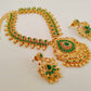 Uncuts & Emeralds Peacock Bridal Green Jewelry