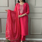 Rani Viscose chanderi Stitched Suit With Dupatta - Tanisha | Swadesiicart