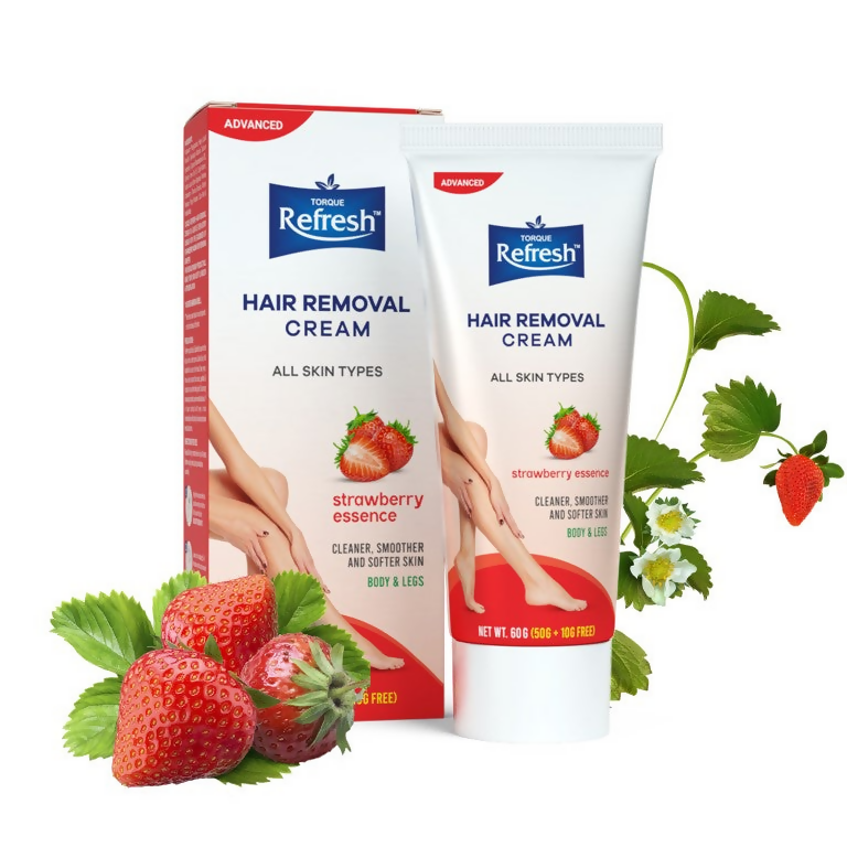Torque's Refresh Hair Removal Cream With Strawberry - Swadesiicart