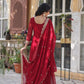Jyoti Fashion Women's Maroon Faux Blooming Sequins Zari Embroidered Long Anarkali Sets | Swadesiicart