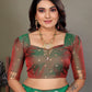 Sonakshi Women's Red Banarasi Silk Zari Woven Traditional Saree with Blouse | Swadesiicart