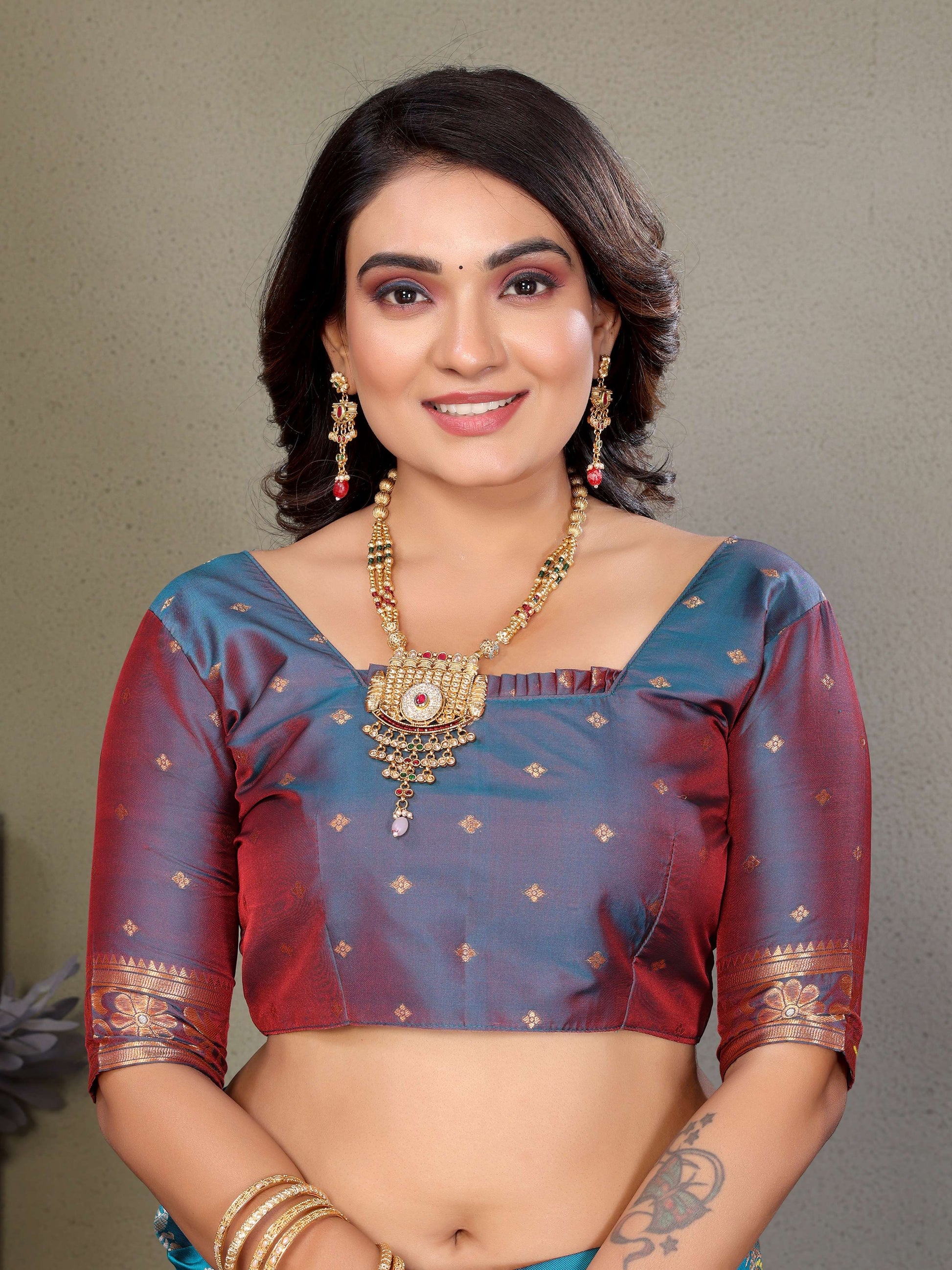 Sonakshi Women's Fenta Banarasi Silk Zari Woven Traditional Saree with Blouse | Swadesiicart